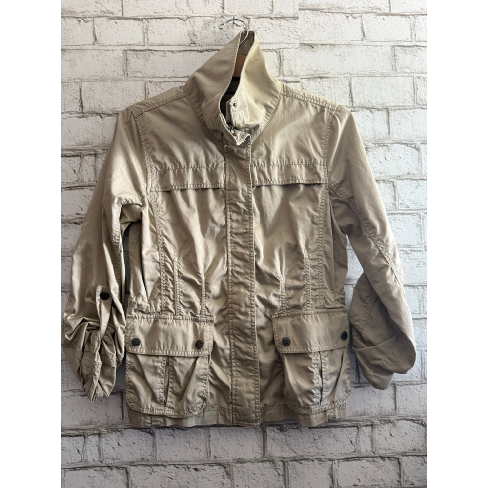 Women’s Eddie Bauer lightweight cargo utility jacket size XS Tan